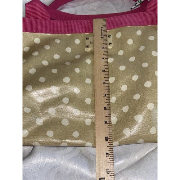 Kate Spade Gold Polka Dot Tote with Pink Accents - Picture 11 of 11